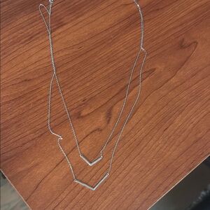 Silver Double Layered Necklace